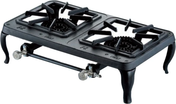 Μαντεμένια διπλή εστία υγραερίου βαρέως τύπου μεγάλης ισχύος