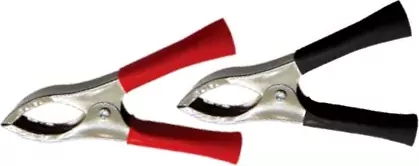 Ζεύγος κροκοδειλάκια νίκελ 30A 73mm (μαύρο - κόκκινο)