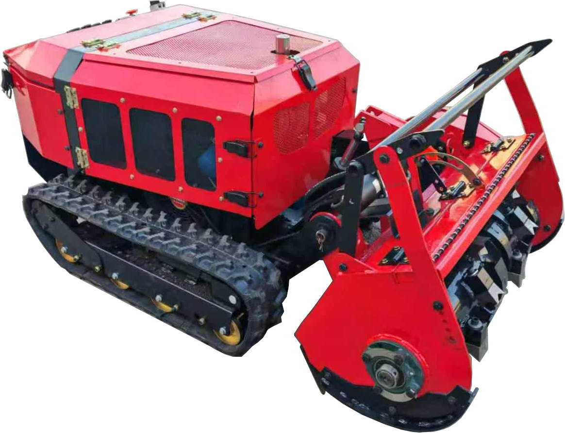 Τηλεκατευθυνόμενος ερπυστριοφόρος καταστροφέας ξυλόδων βλαστών πετρελαιοκίνητος 25hp