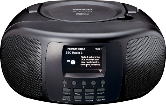 Φορητό ραδιόφωνο Internet - PLL FM - DAB+ - CD Player με έγχρωμη οθόνη και σύνδεση Wifi και Bluetooth
