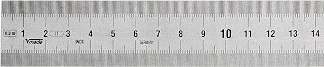 Ανοξείδωτος χάρακας μήκους 2m μεγάλης ακριβείας με κλίμακα σε χιλιοστά