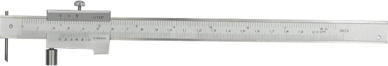 Επαγγελματικό ανοξείδωτο παχύμετρο με ακίδα σημαδέματος 200mm