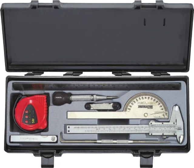 Σετ όργανα μέτρησης - σημαδέματος σε πλαστική κασετίνα