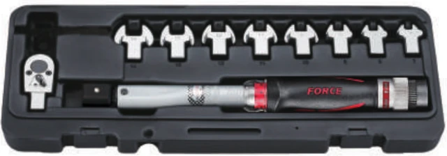 Δυναμόκλειδο 6-30Nm σετ με καρέ ½″ και κλειδιά 7-14mm