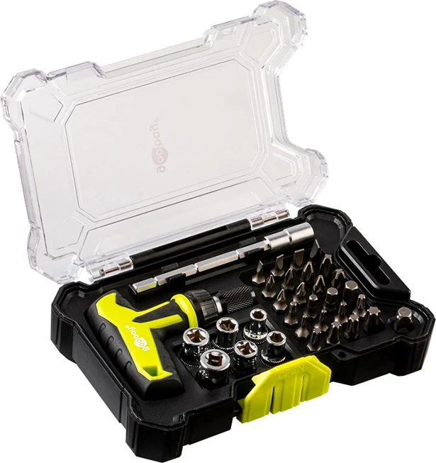 Σετ κατσαβίδι T με καστάνια, 24 μύτες και 6 καρυδάκια