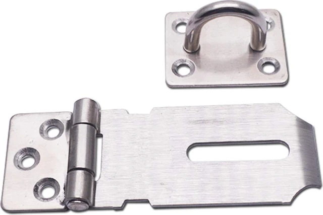 Μάνδαλο πλακέ με υποδοχή για λουκέτο ανοξείδωτο AISI304