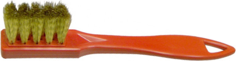Συρματόβουρτσα πλαστική με ορειχάλκινη μαλακή τρίχα