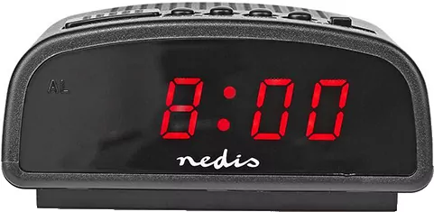 Ψηφιακό ρολόι - ξυπνητήρι ρεύματος με φωτεινά κόκκινα ψηφία led
