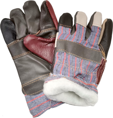 Γάντια δερματοπάνινα χειμερινά με γούνα (ζεύγος) - Κάντε κλικ στην εικόνα για κλείσιμο