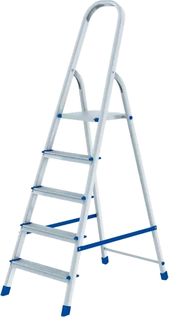 Σκάλα αλουμινίου με 4 σκαλοπάτια και πλατύσκαλο