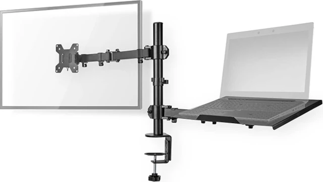 Βάση γραφείου διπλή για οθόνη έως 32″ και laptop