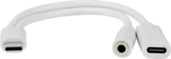 Καλώδιο από USB-C αρσενικό μετατροπέας σε θηλυκό jack 3,5mm για ακουστικά & μικρόφωνο