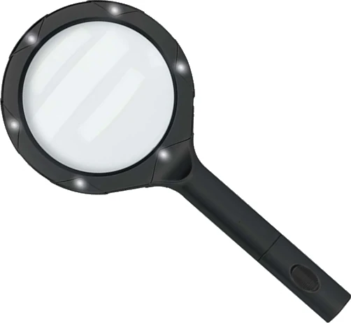 Μεγεθυντικός φακός φωτιζόμενος με 6 led