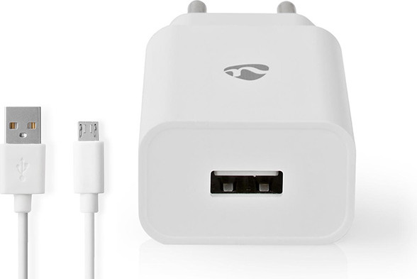 Φορτιστής USB-A πρίζας λευκός (συνοδεύεται με καλώδιο) - Κάντε κλικ στην εικόνα για κλείσιμο