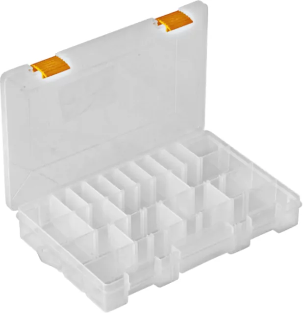 Πλαστικό κουτί για μικροεξαρτήματα με 4~19 θέσεις διαφανές - Κάντε κλικ στην εικόνα για κλείσιμο