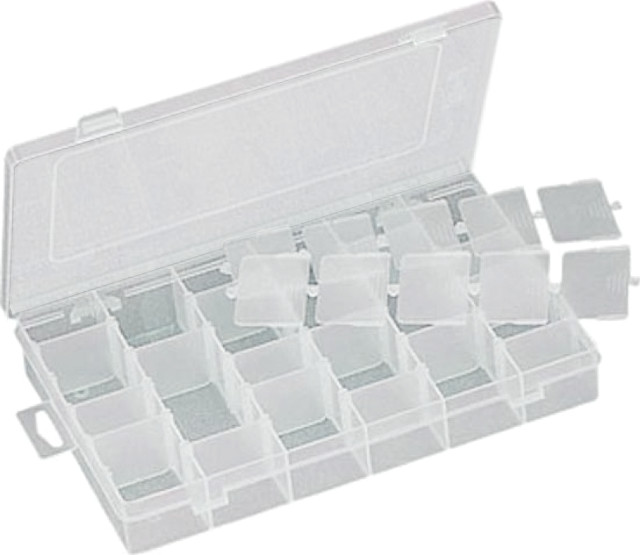 Πλαστικό κουτί για μικροεξαρτήματα με 36 θέσεις διαφανές