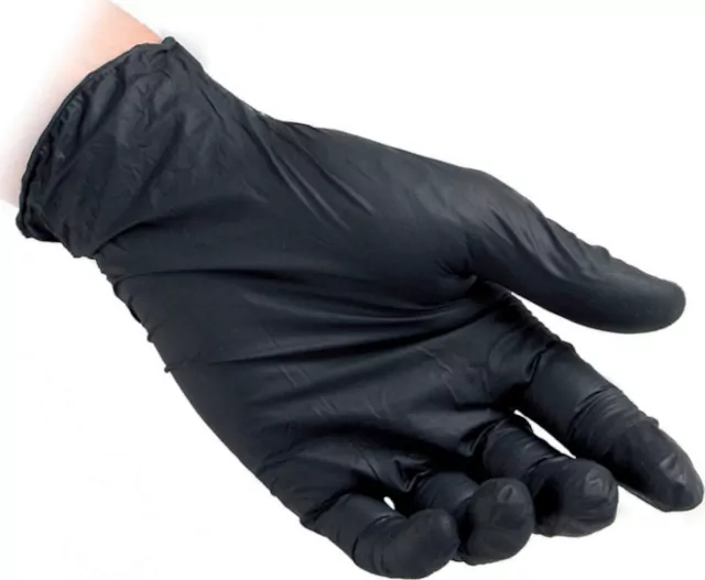 Γάντια νιτριλίου λεπτά χωρίς πούδρα μαύρα συσκευασία 100 τεμαχίων