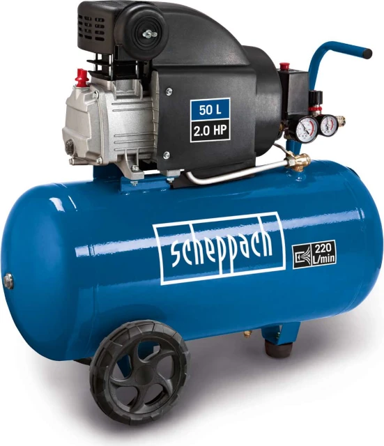 Αεροσυμπιεστής λαδιού 50ℓ τροχήλατος 2hp 3400rpm 220ℓ/min