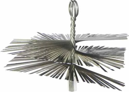 Συρματόβουρτσα καθαρισμού καμινάδας τετράγωνη με αρσενικό σπείρωμα M12