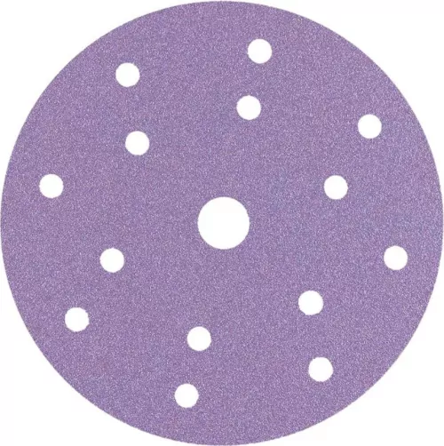 Δίσκος λείανσης κεραμικός δικτυωτός velour (για velcro) με 15 τρύπες Ø150