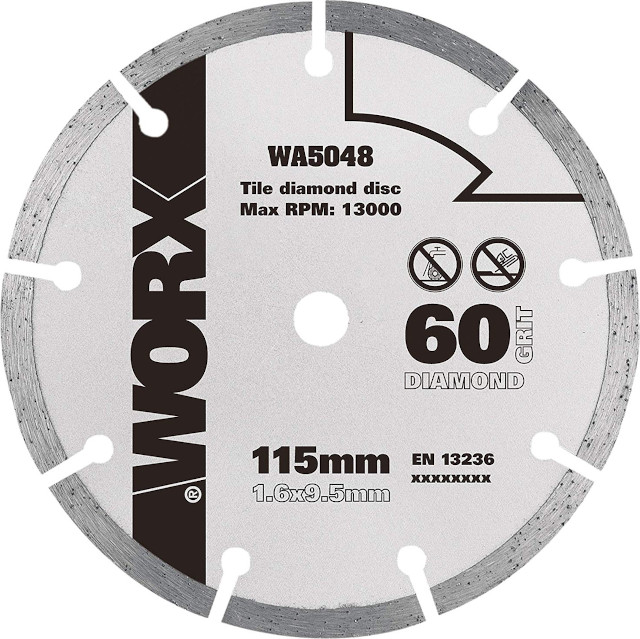 Διαμαντόδισκος κοπής πλακιδίων 115mm για τα εργαλεία Worx Worxsaw - Κάντε κλικ στην εικόνα για κλείσιμο
