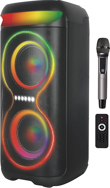 Φορητό φωτιζόμενο bluetooth ηχείο 100W τηλεχειριζόμενο με μικρόφωνο karaoke party